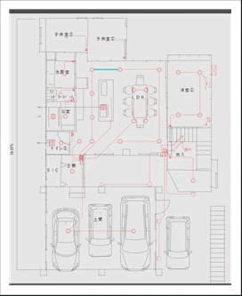 変換後の図面データ（ライト表示）
